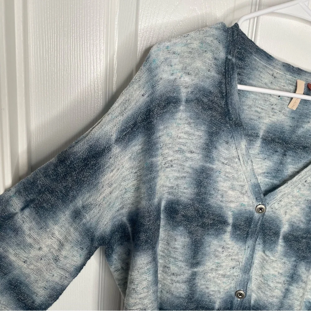 Pilcro from Anthropologie Tie-Dye Cardigan Linen Blend Oversized XS